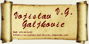 Vojislav Galjković vizit kartica